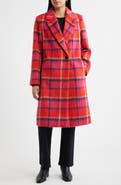 Sam Edelman Brushed Plaid Coat