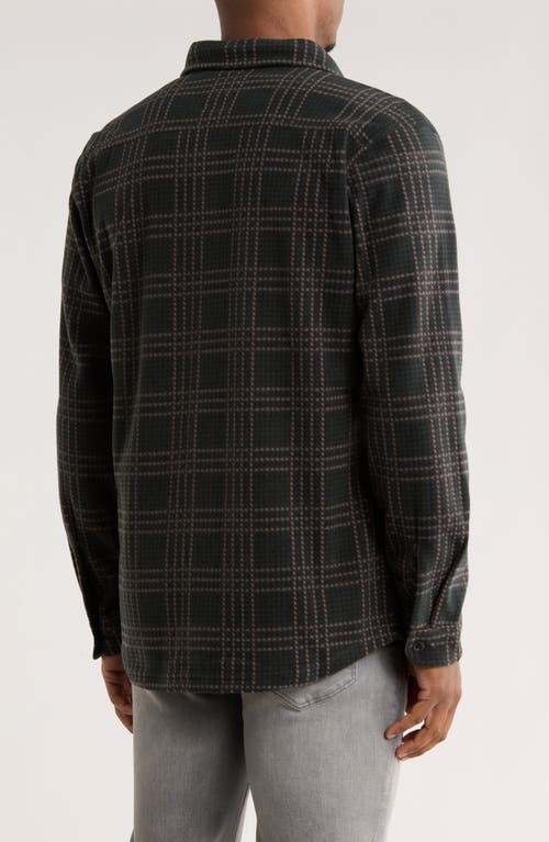 Union Cascade Buffalo Plaid Microfleece Button-up Shirt In Green
