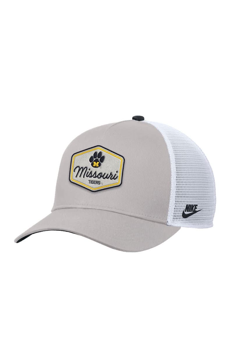 Nike Men's Nike Pewter Missouri Tigers Rise Vintage Adjustable Trucker Hat, Main, color, 