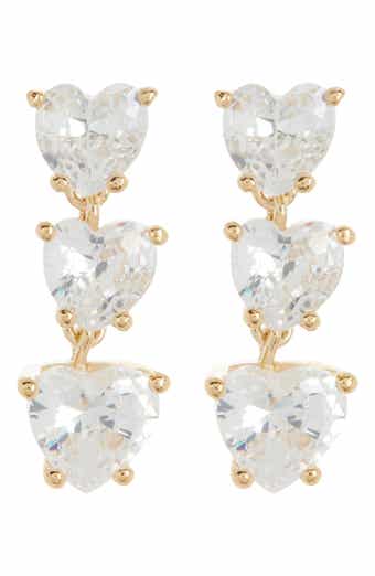 Small Heart Linear Earrings