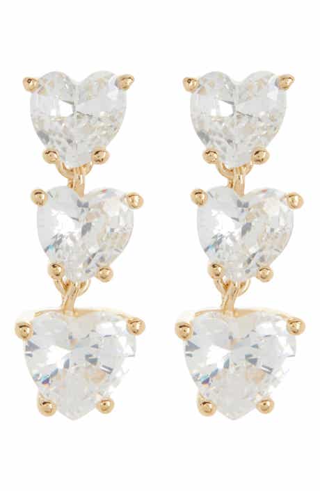 Small Heart Linear Earrings
