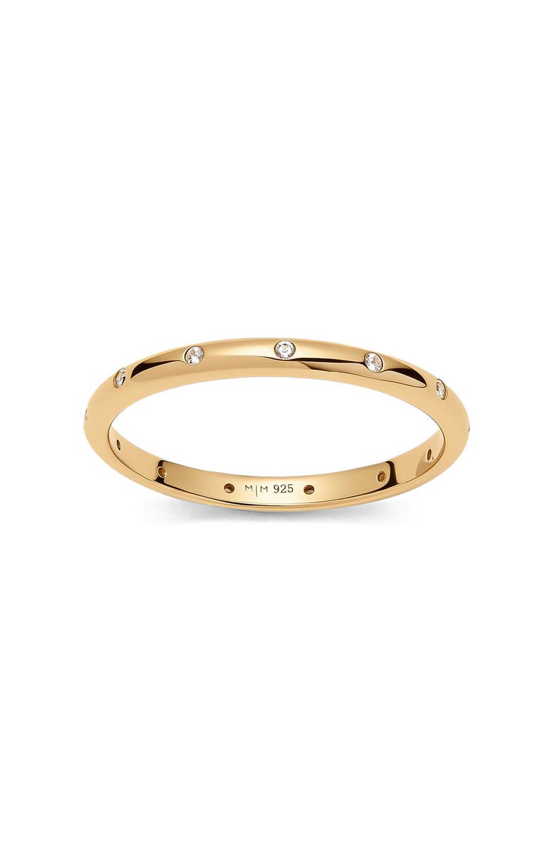 MADE BY MARY CZ Poppy Eternity Stacking Ring, Main, color, Gold Vermeil