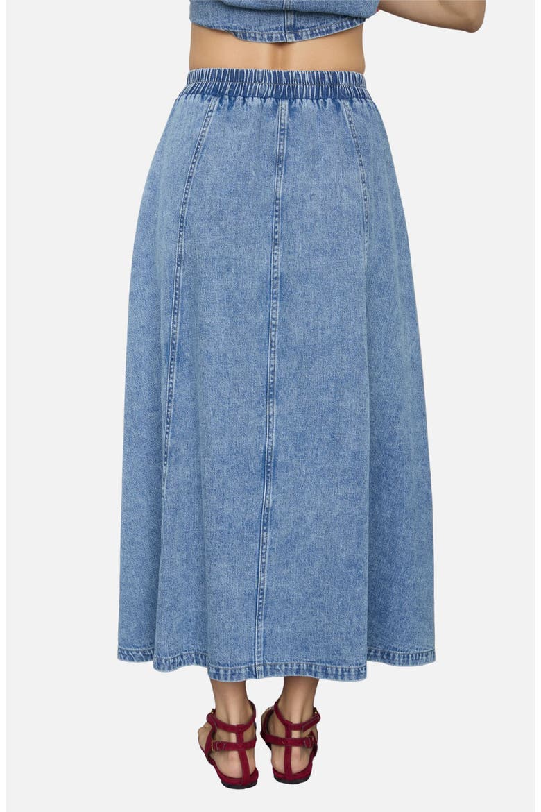 Denim Maxi Skirt, Alternate, color, DENIM