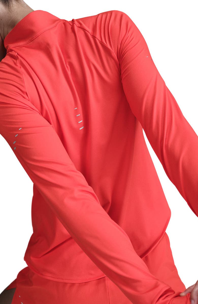 Nike Swift Dri-FIT UV Half Zip Running Top, Alternate, color, Light Crimson