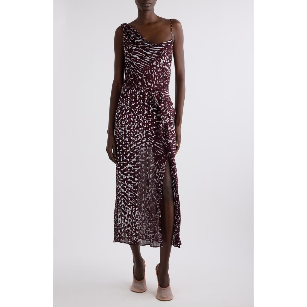Dries Van Noten Deyon Mixed Print Midi Dress