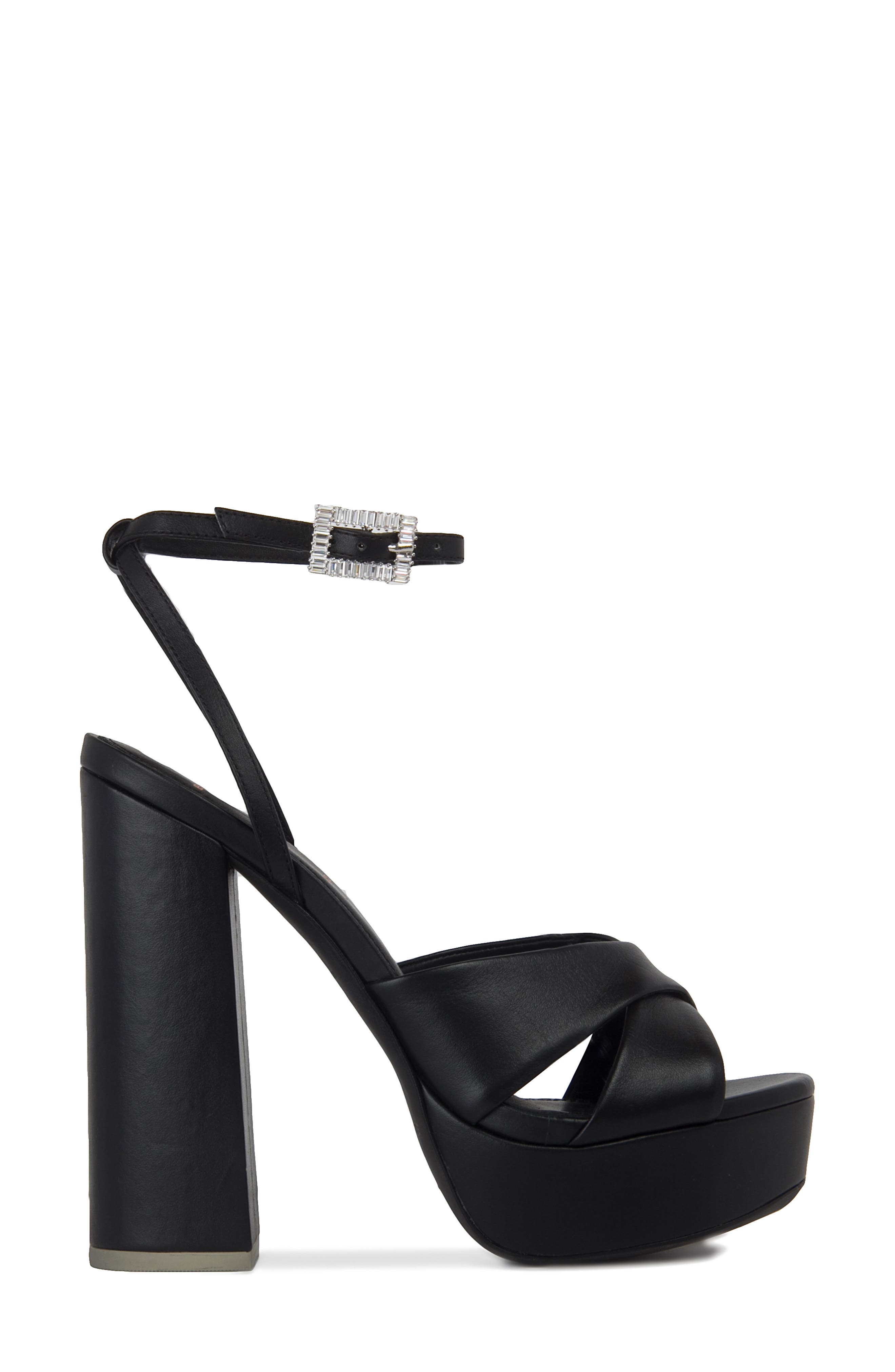 BLACK SUEDE STUDIO Hannah Ankle Strap Platform Sandal, Alternate, color, 