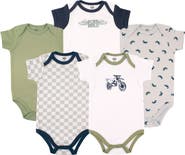 Hudson Baby Multipack of 5 Comfortable Cotton Bodysuits