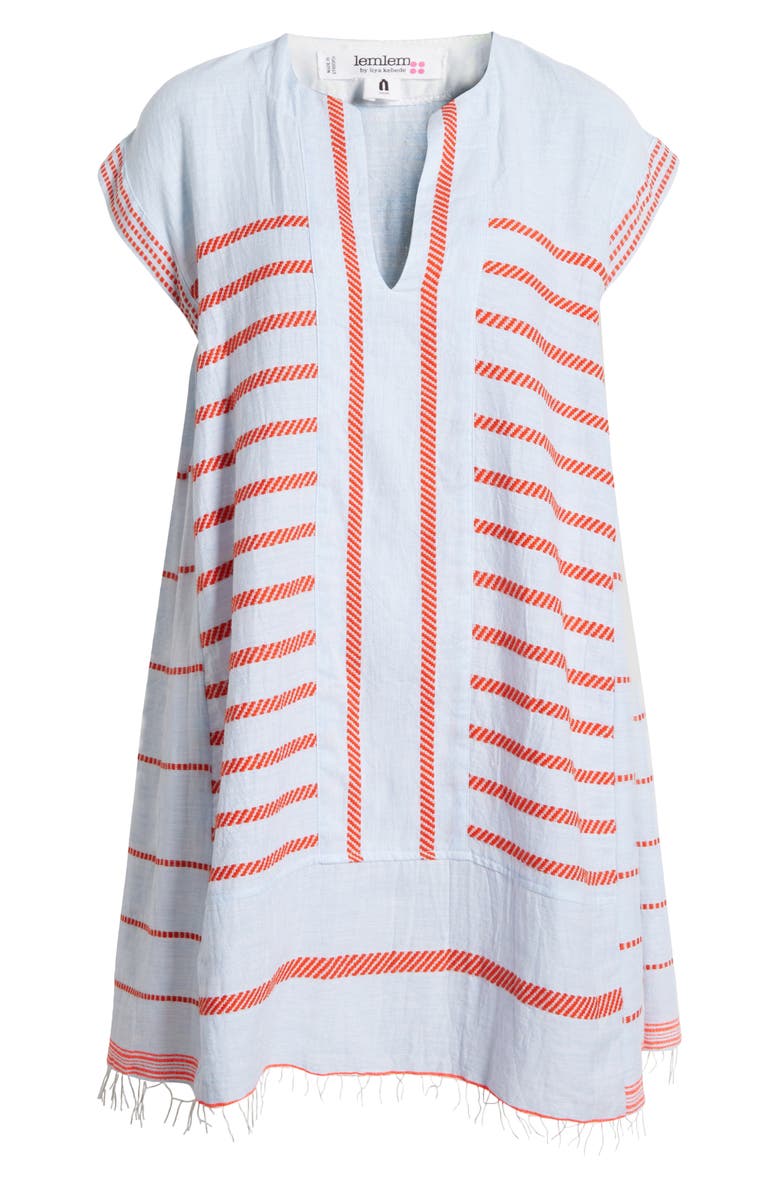 lemlem Elina Mixed Stripe Cotton Blend Caftan, Alternate, color, 