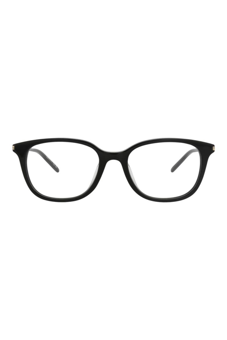 52mm Round Optical Frames, Main, color, BLACK BLACK TRANSPARENT