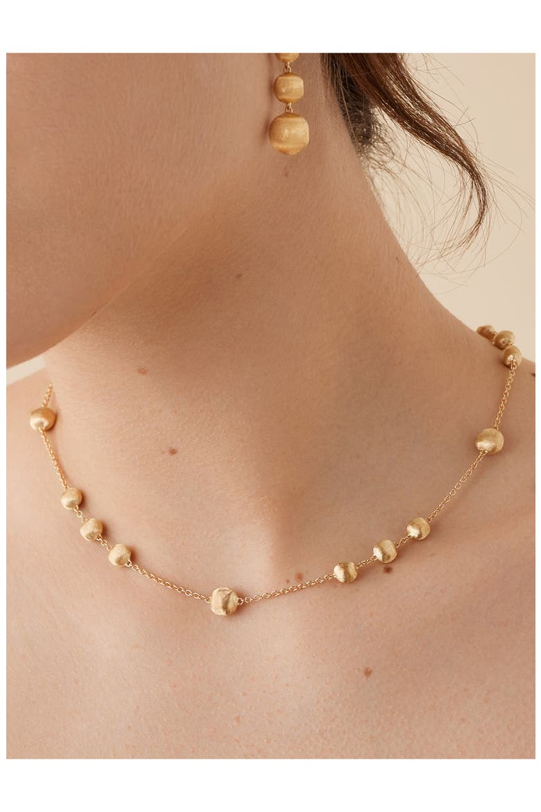 18K Yellow Gold Bead Station Necklace, Alternate, color, 18K YELLOW GOLD