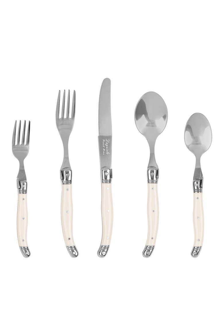 20-Piece Laguiole Connoisseur Flatware Set, Main, color, IVORY