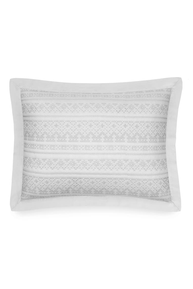 Venecia Cross Stitch Coverlet & Sham Set, Alternate, color, STONE