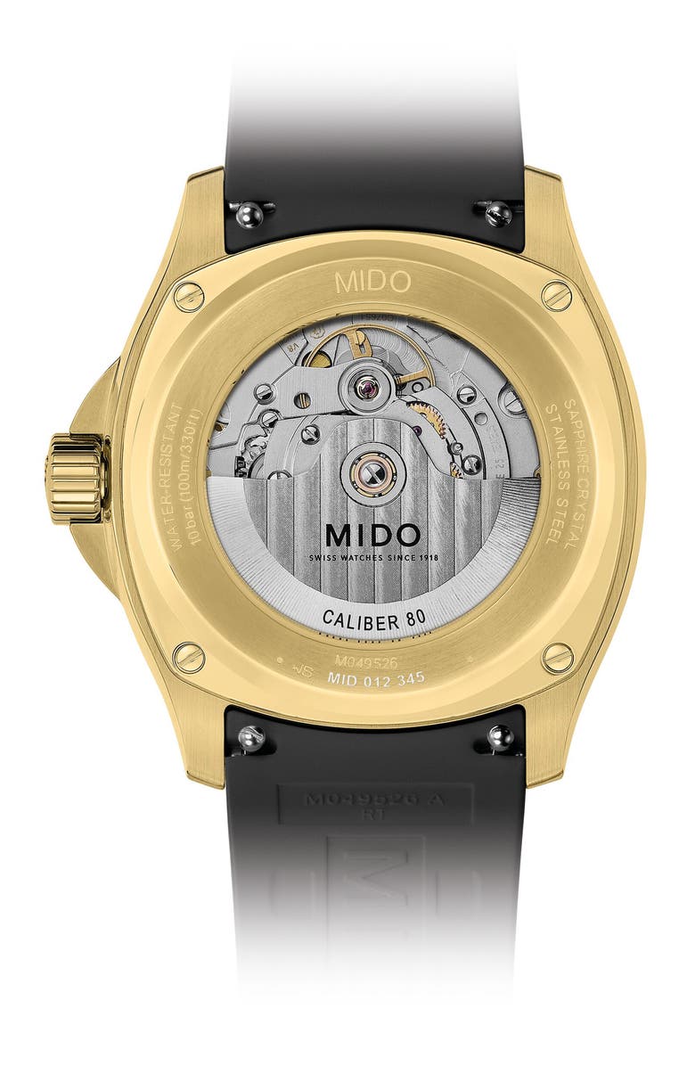 MIDO Multifort TV Big Date Automatic Bracelet Watch, 39.2mm x 40mm, Alternate, color, Gold