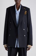 Dries Van Noten Barrysta Embroidered Herringbone Wool Jacket