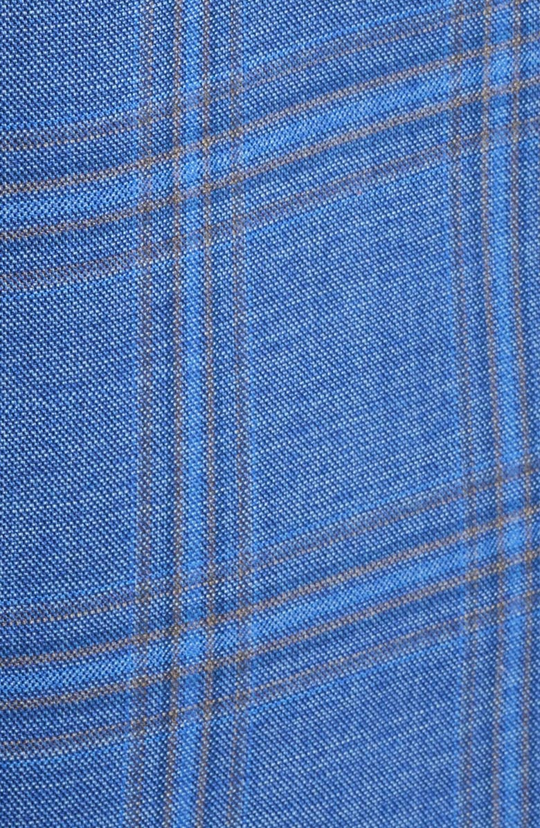 Peter Millar Flynn Classic Fit Blue Plaid Wool Sport Coat, Alternate, color, Medium Blue