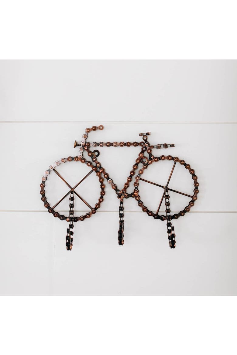 Bike Chain Wall Hook, Main, color, Brass