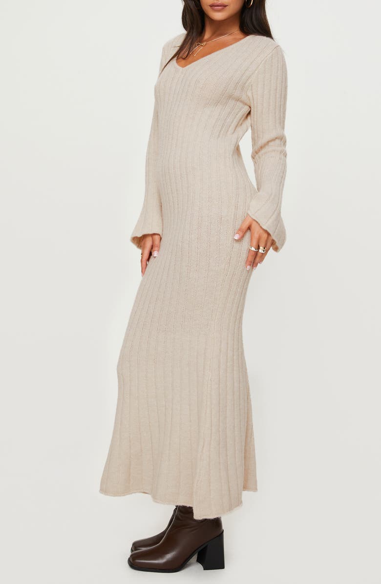 Princess Polly Larne Long Sleeve Maxi Sweater Dress, Alternate, color, 