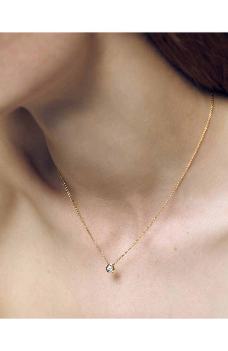 Lab Created Solitaire Diamond Pendant Necklace