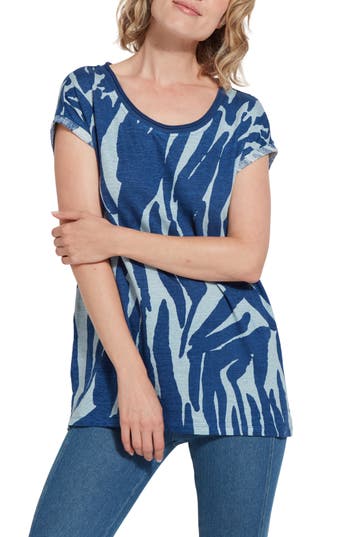 Lyssé Printed Classic Tunic In Capillary Waves