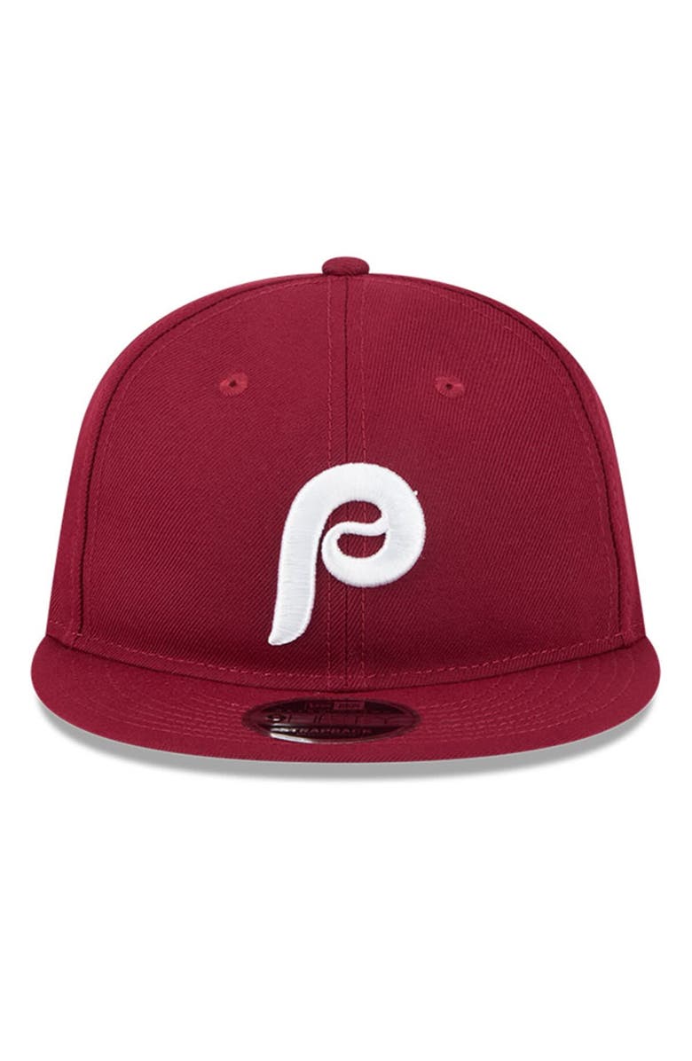 New Era Men's New Era Maroon Philadelphia Phillies Baseball Hall of Fame Retro Crown 9FIFTY Adjustable Hat, Alternate, color, Maroon