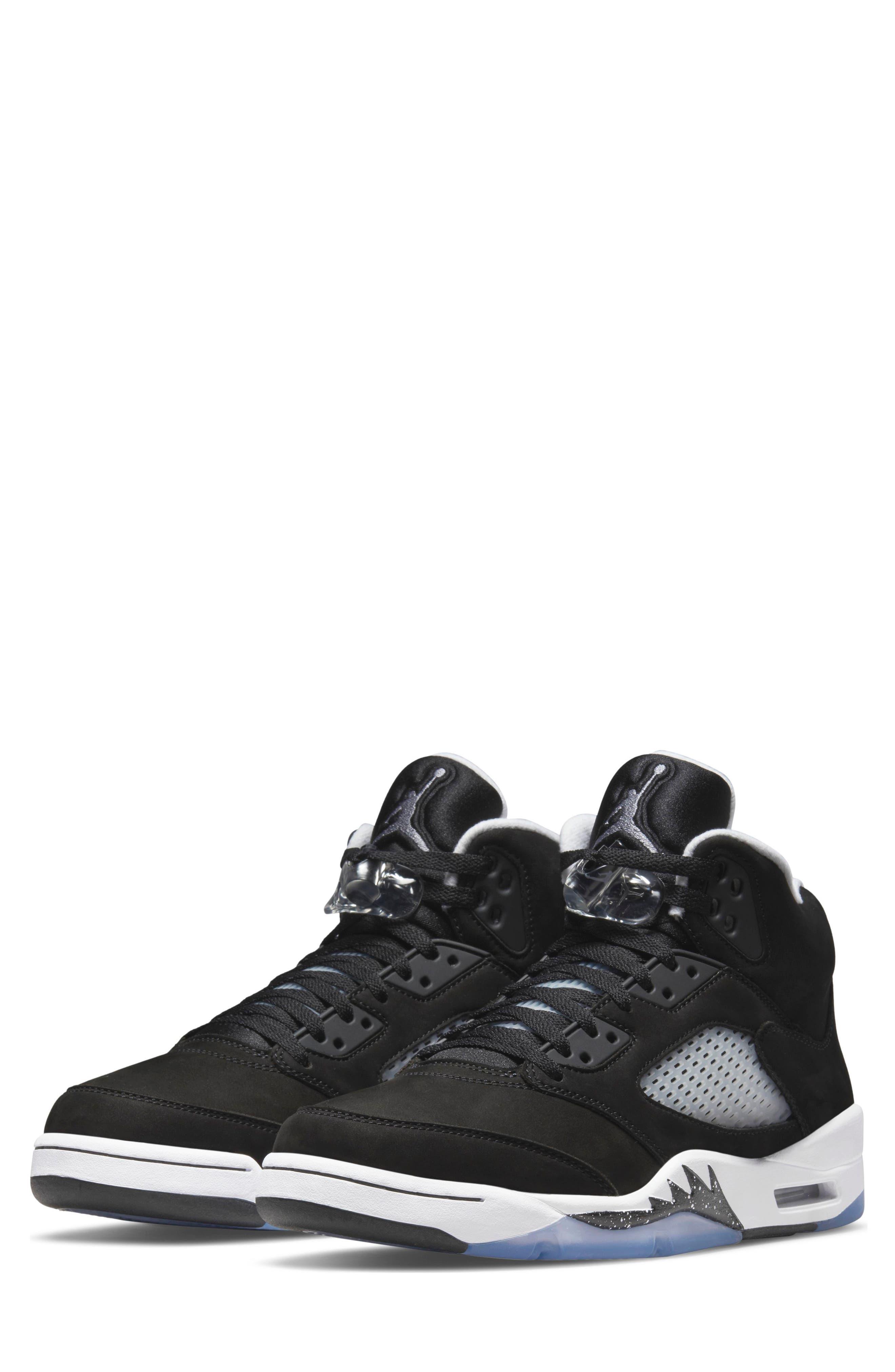 Nike Air Jordan 5 Retro Mid Top Sneaker, Main, color, BLACK/ COOL GREY/ WHITE