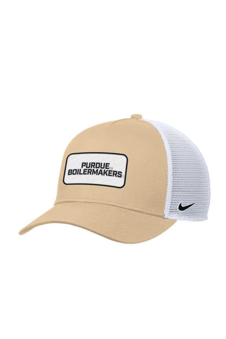 Men's Nike Gold Purdue Boilermakers 2025 On-Field Rise Trucker Performance Adjustable Hat, Main, color, Gold