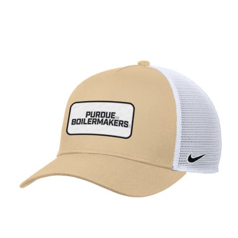 Men's Nike Gold Purdue Boilermakers 2025 On-Field Rise Trucker Performance Adjustable Hat