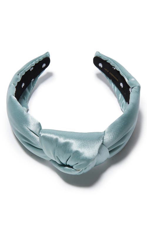 Lele Sadoughi Silk Blend Knotted Headband In Blue