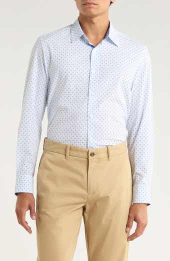 CONSTRUCT Micro Geometric Print Stretch Button-Up Shirt