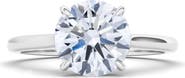 HauteCarat Round Brilliant Cut Lab Grown Diamond Ring