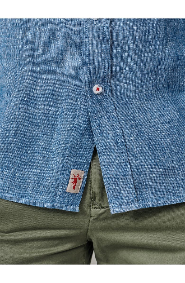 Aubin Worlaby Linen Long Sleeve Shirt, Alternate, color, Blue