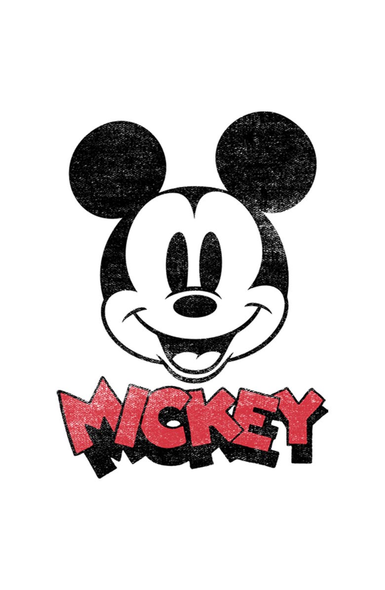 Mickey & Friends Boy's Mickey & Friends Mickey Mouse Retro Headshot Graphic T-Shirt, Alternate, color, White