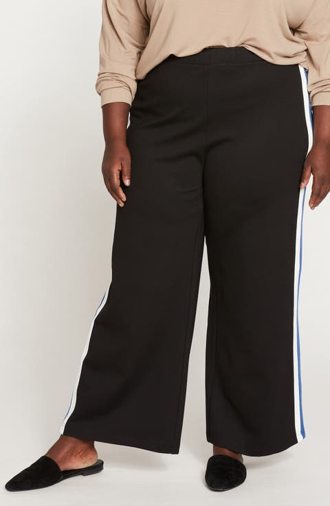 Stephanie Ponte Wide Leg Pants (Plus)