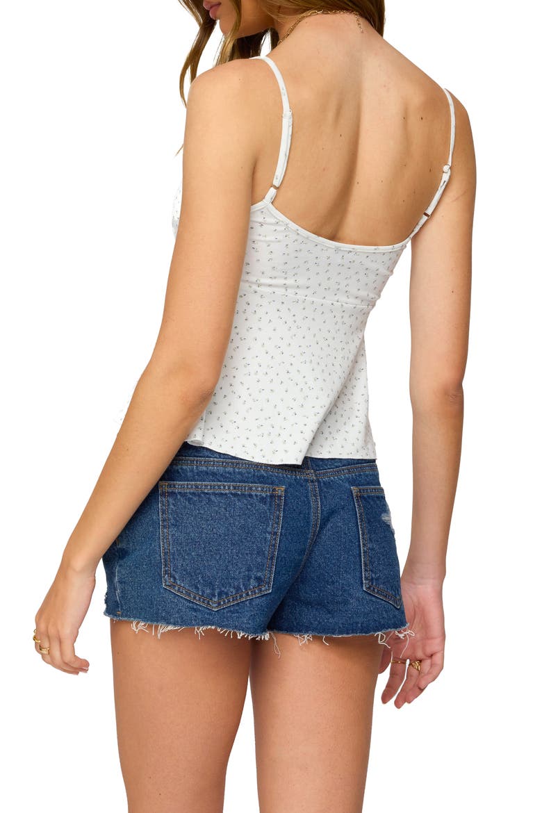 Kelli Floral Babydoll Camsole, Alternate, color, WHITE