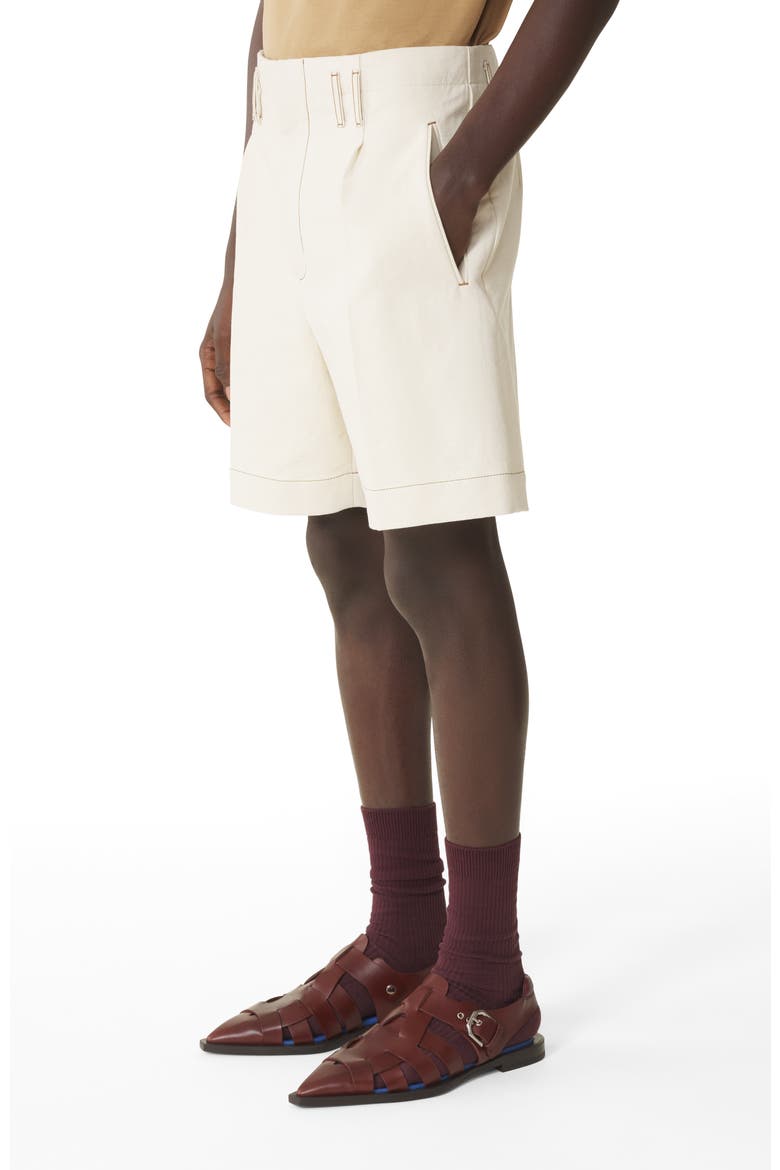 Denim Shorts, Alternate, color, White