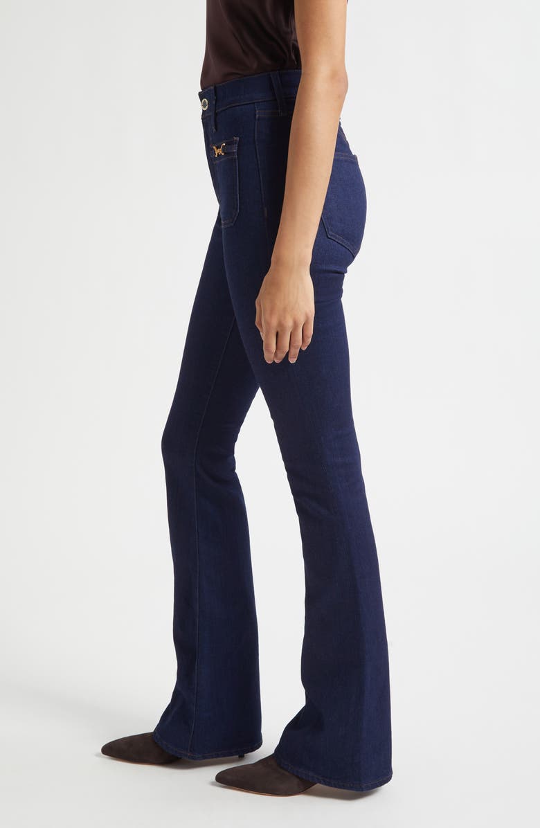 Veronica Beard Beverly Flare Jeans, Alternate, color, Indigo Rinse