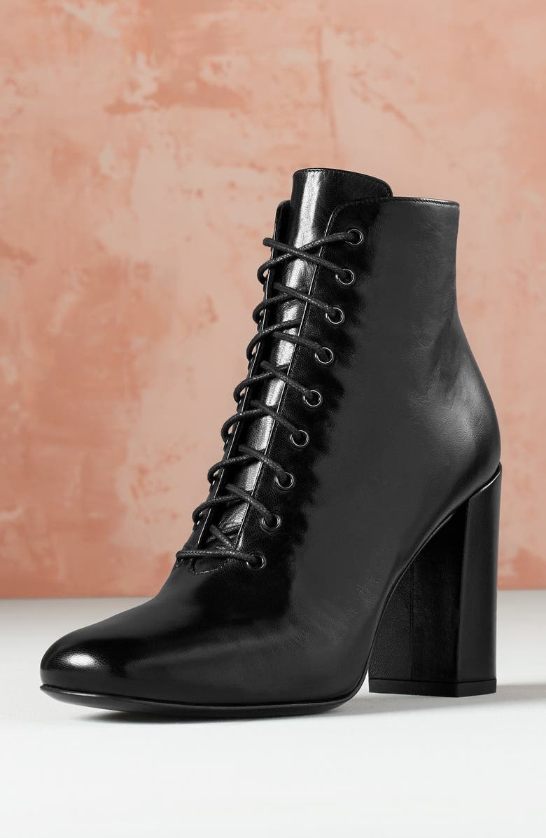 Saint Laurent 'Babies' Lace-Up Bootie, Alternate, color,