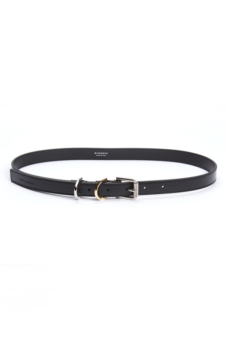 Givenchy Voyou Leather Belt, Main, color, 