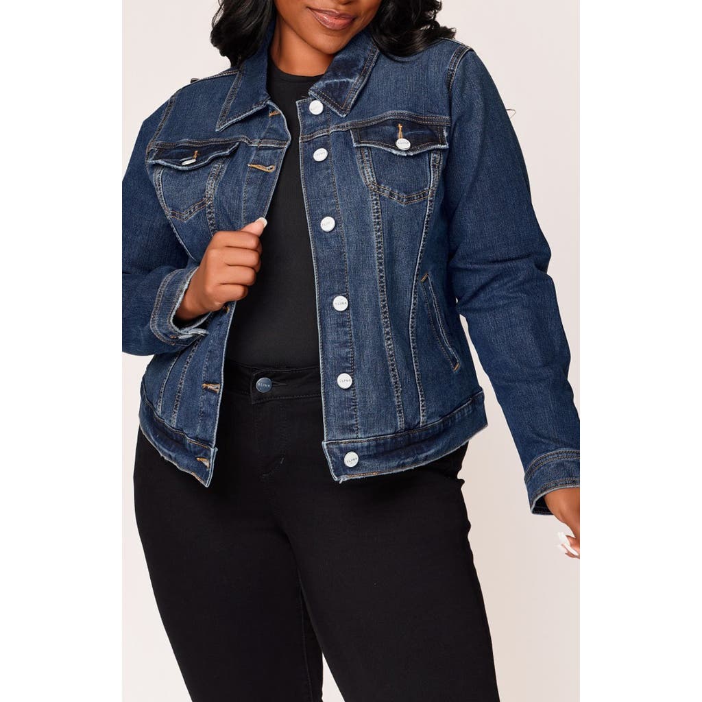 SLINK Jeans Stretch Denim Trucker Jacket in Sadie