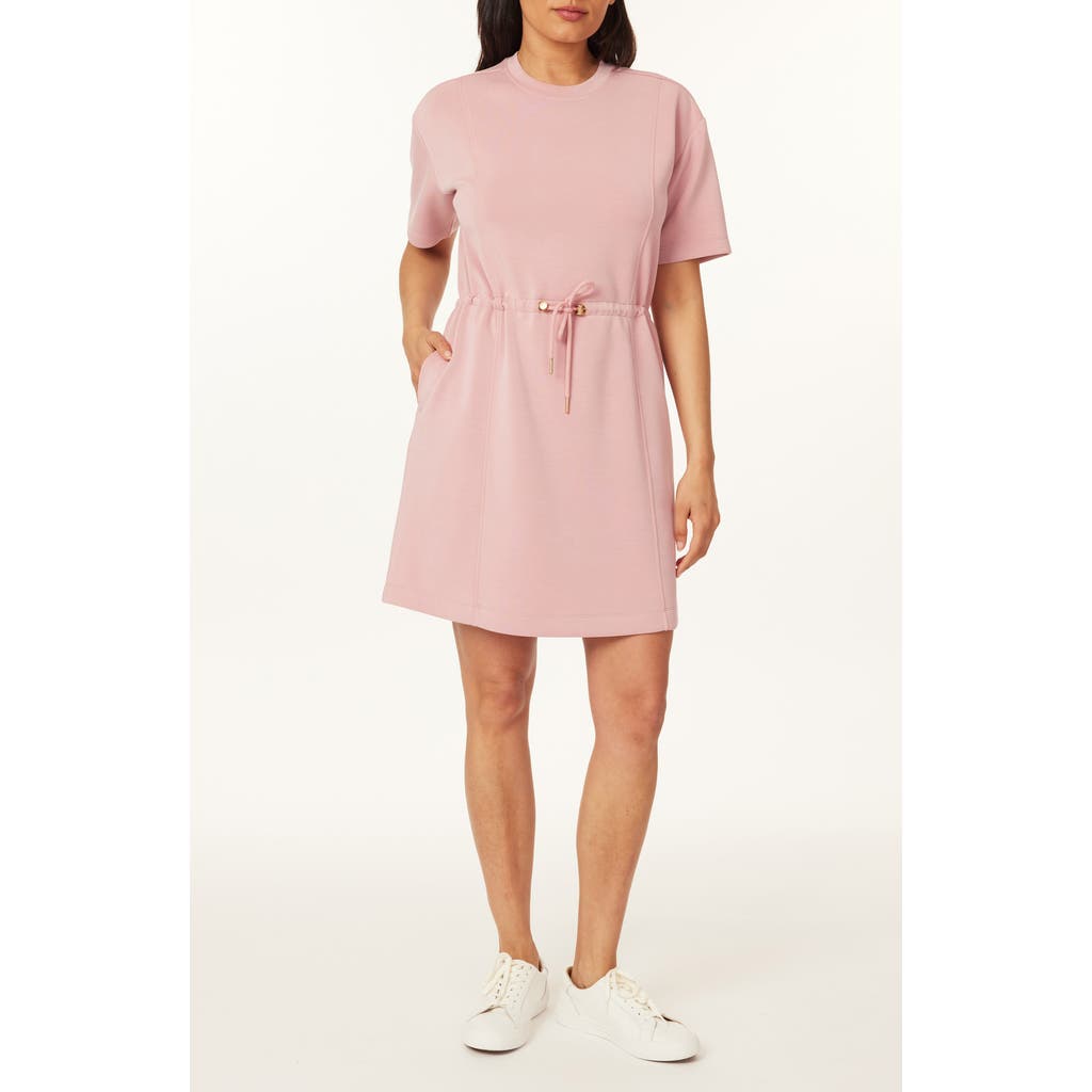 Scotch & Soda Drawstring T-shirt Dress In Pink