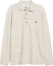 Tommy Bahama Bella Bay Long Sleeve Textured Cotton Blend Pocket Polo