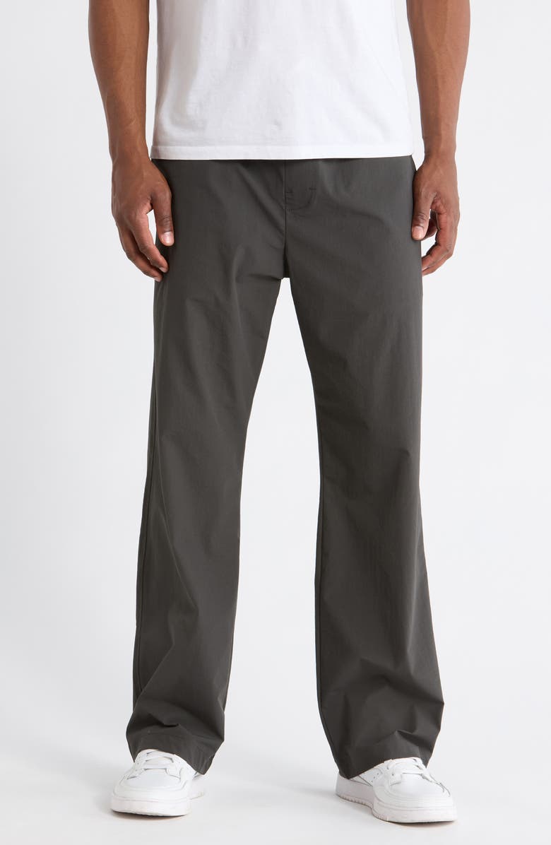 RIZORT Tim Stretch Nylon Drawstring Pants, Main, color, Black