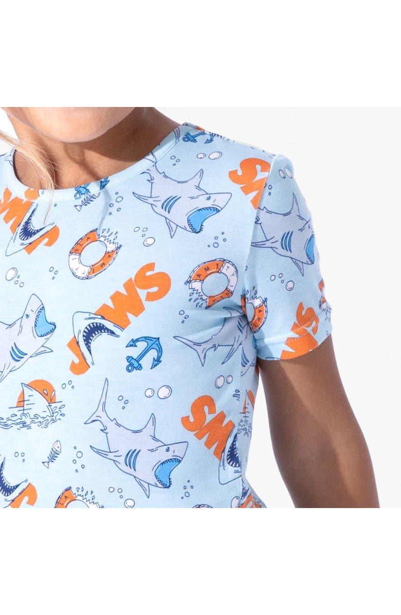 Bellabu Bear JAWS Kids 2-Piece Short Sleeve & Shorts Pajama Set, Alternate, color, Jaws