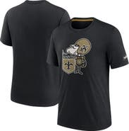 Nike Men's Nike Black New Orleans Saints Rewind Playback Logo Tri-Blend T-Shirt