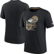 Nike Men's Nike Black New Orleans Saints Rewind Playback Logo Tri-Blend T-Shirt