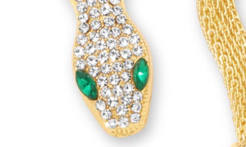 Eye Candy Los Angeles Christine Cz Snake Statement Necklace In Gold