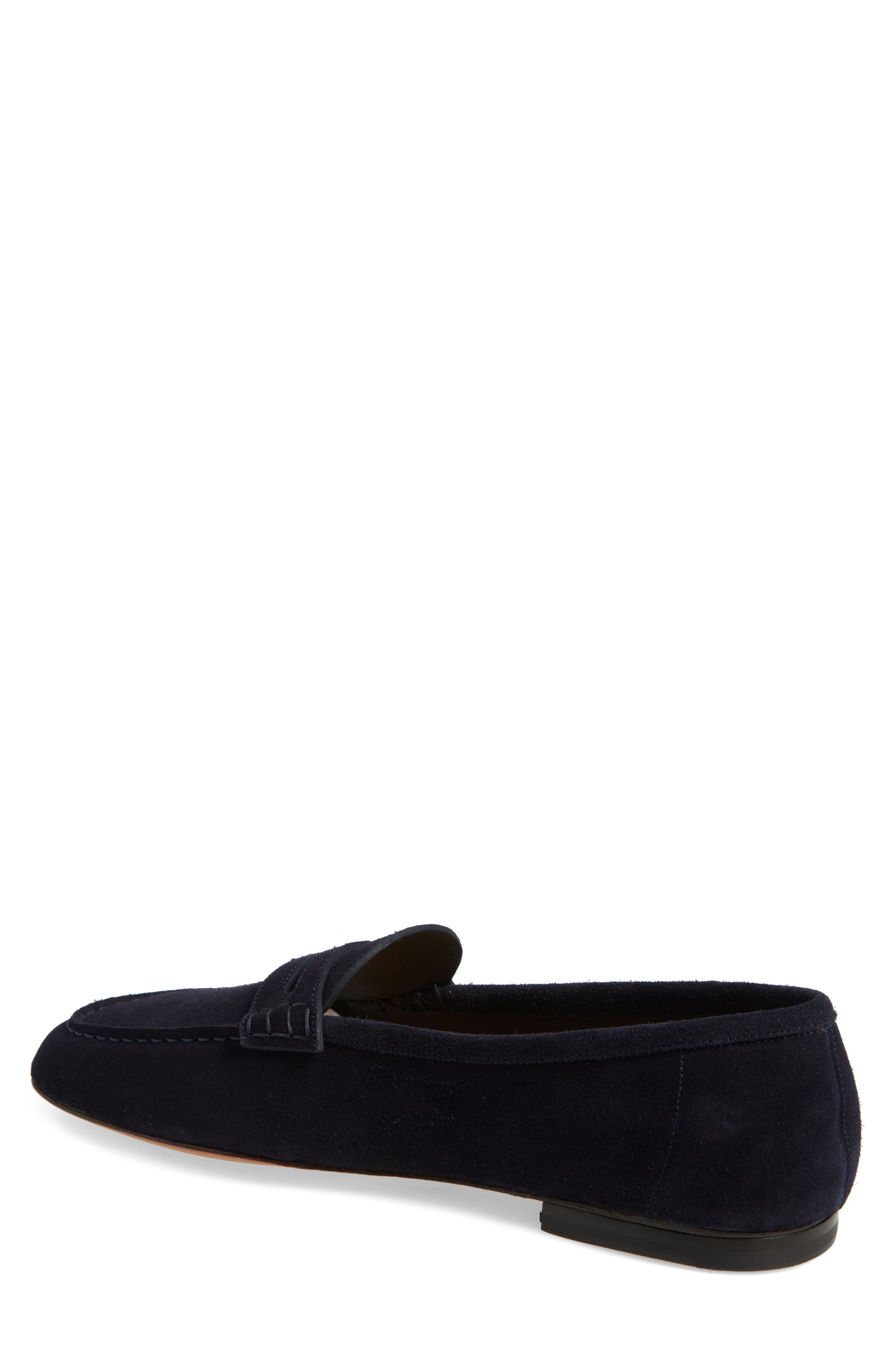 Ralph Lauren Purple Label Collins Suede Penny Loafer, Alternate, color, Classic Chairman Navy
