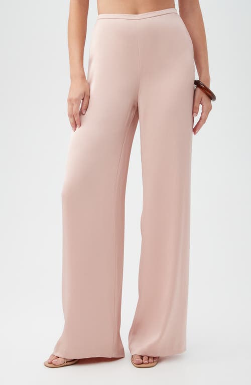 Trina Turk Tavia High-rise Wide-leg Satin Pants