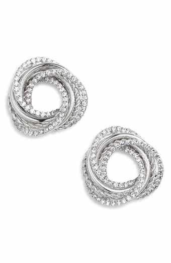 Tasha Crystal Infinity Twist Stud Earrings