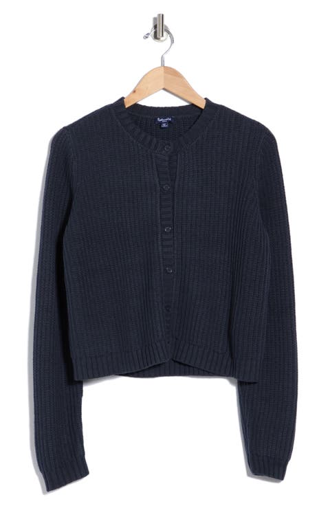 Felicity Crewneck Cotton Blend Cardigan